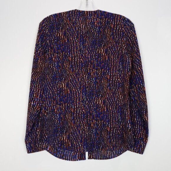 BOSS Crocodile-print Women's Silk Blouse Size EU 34 - Picture 3 of 7